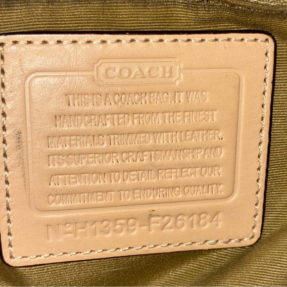 Coach Peyton Signature Domed Cora Satchel Brown Tan *Read description - Picture 5 of 15